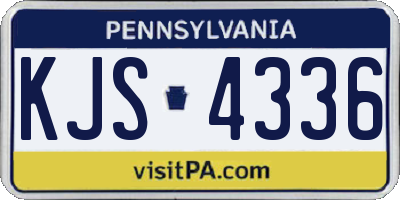PA license plate KJS4336