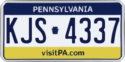 PA license plate KJS4337