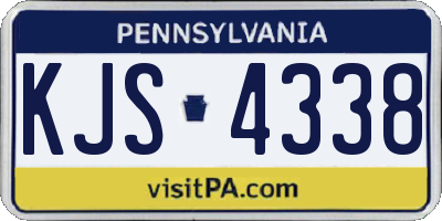 PA license plate KJS4338