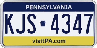 PA license plate KJS4347