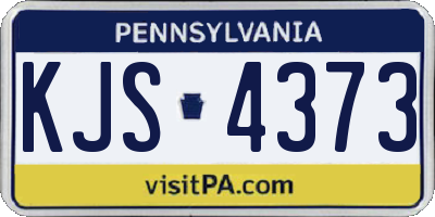 PA license plate KJS4373