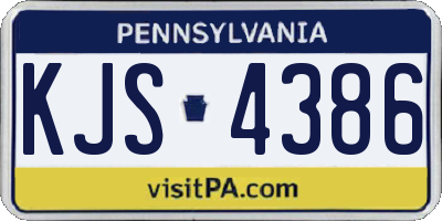 PA license plate KJS4386