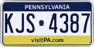 PA license plate KJS4387