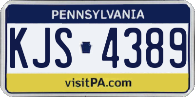 PA license plate KJS4389
