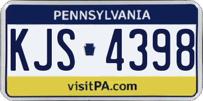PA license plate KJS4398