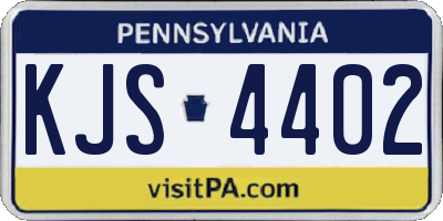 PA license plate KJS4402