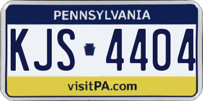 PA license plate KJS4404