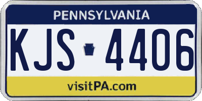 PA license plate KJS4406