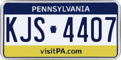 PA license plate KJS4407
