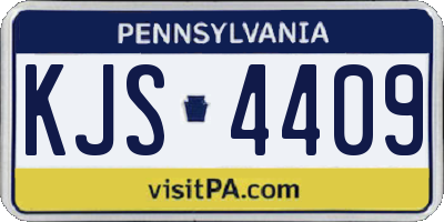 PA license plate KJS4409
