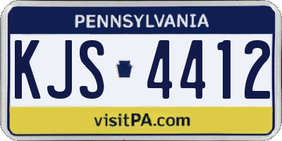 PA license plate KJS4412