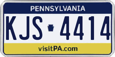 PA license plate KJS4414