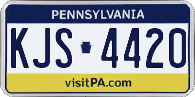PA license plate KJS4420