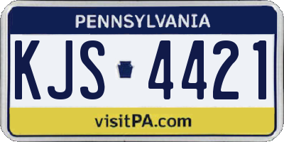 PA license plate KJS4421