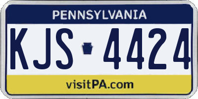 PA license plate KJS4424