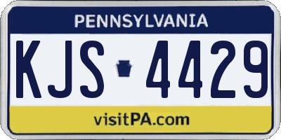 PA license plate KJS4429