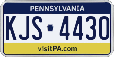 PA license plate KJS4430