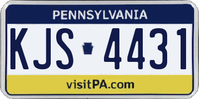 PA license plate KJS4431