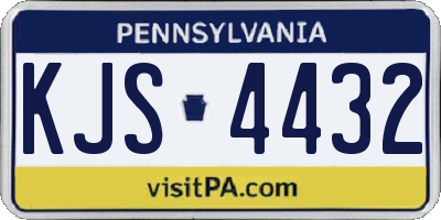 PA license plate KJS4432