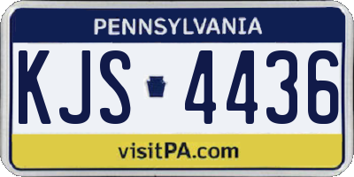 PA license plate KJS4436