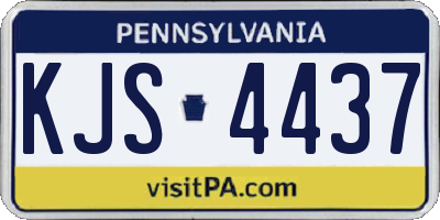 PA license plate KJS4437