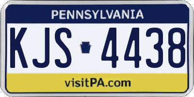 PA license plate KJS4438