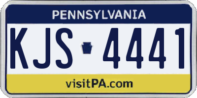 PA license plate KJS4441