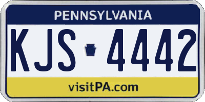 PA license plate KJS4442