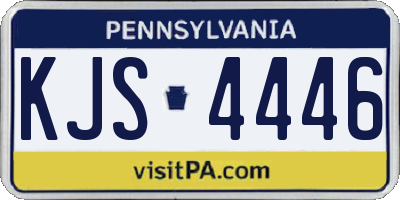 PA license plate KJS4446