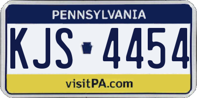 PA license plate KJS4454