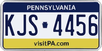 PA license plate KJS4456