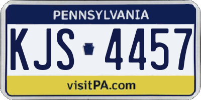 PA license plate KJS4457