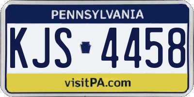 PA license plate KJS4458