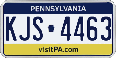 PA license plate KJS4463
