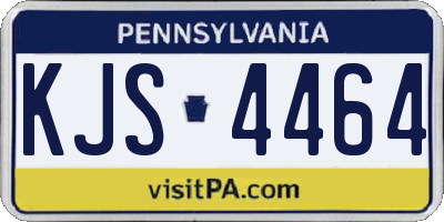 PA license plate KJS4464