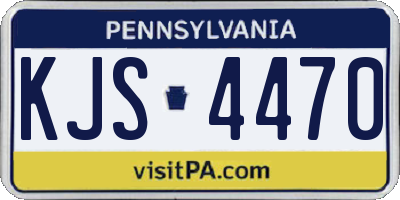 PA license plate KJS4470