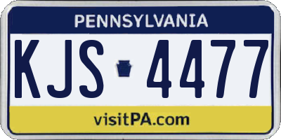 PA license plate KJS4477
