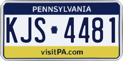 PA license plate KJS4481