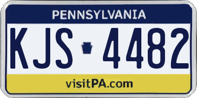 PA license plate KJS4482
