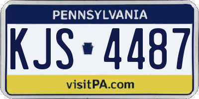 PA license plate KJS4487