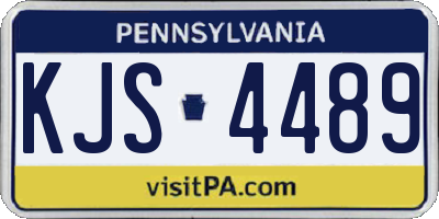 PA license plate KJS4489