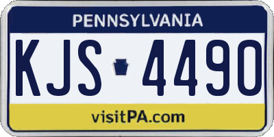 PA license plate KJS4490