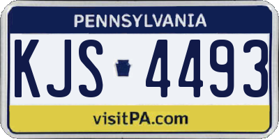 PA license plate KJS4493