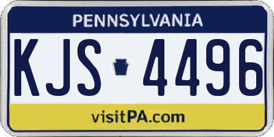 PA license plate KJS4496