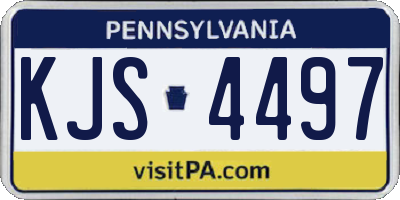 PA license plate KJS4497