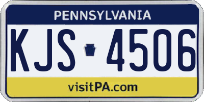 PA license plate KJS4506