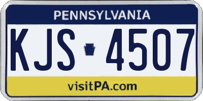 PA license plate KJS4507