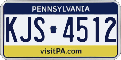 PA license plate KJS4512