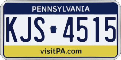 PA license plate KJS4515