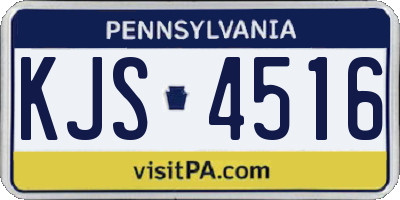 PA license plate KJS4516